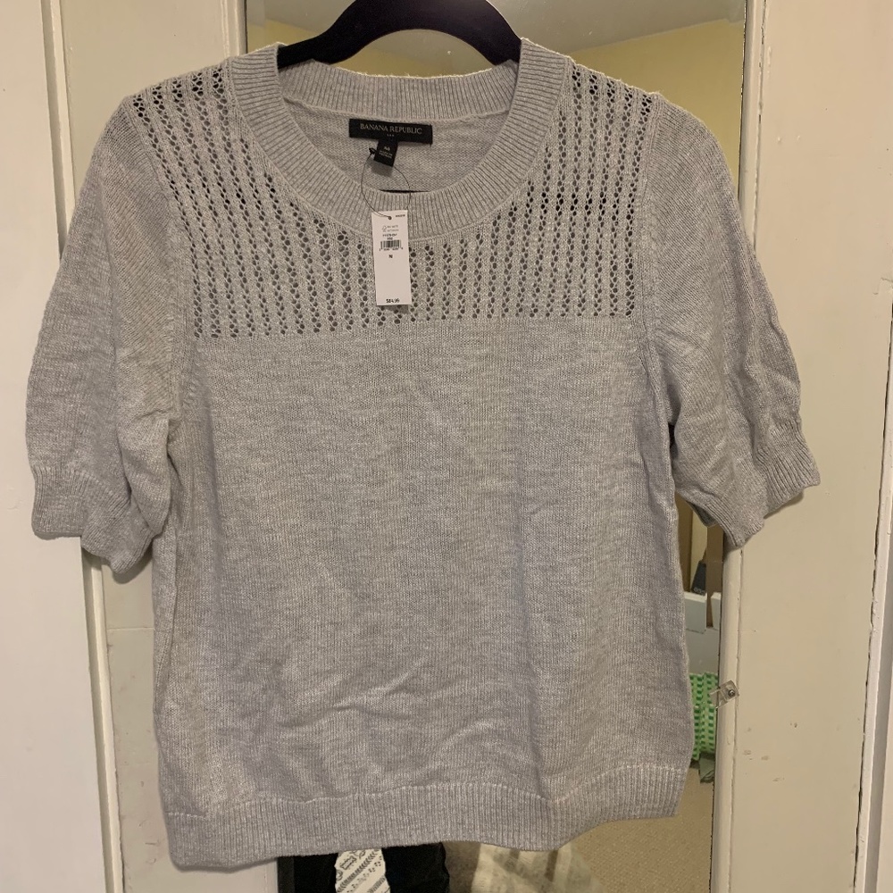 Banana Republic Short-sleeve Sweater NWT Cotton/Rayon size M